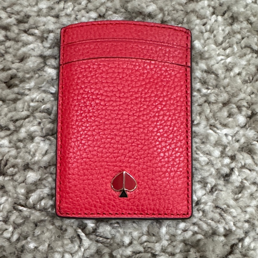 Kate Spade Polly Cardholder Red Leather - Picture 6 of 7